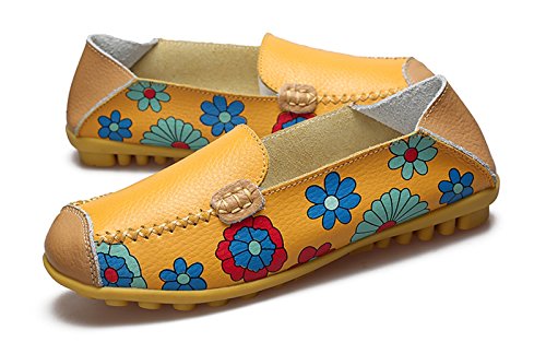 Image of VenusCelia Women's Floral Comfort Walking Flat Loafer