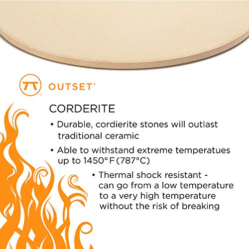image for Outset, Pizza Grill Stone: 14 x 16-inch, 14 x 16