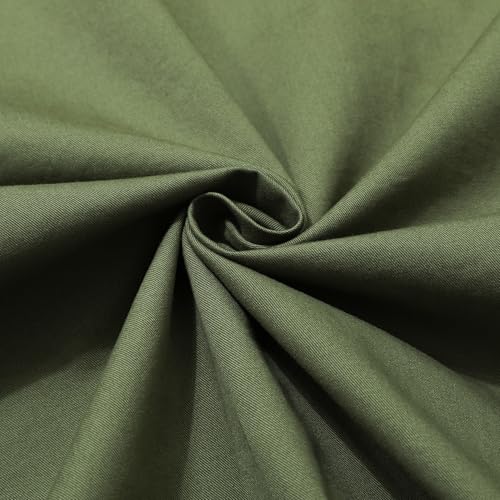 Zyvrenix Men's Long Sleeve Button Down Cotton Shirts with Pockets Green 3XL - image 8