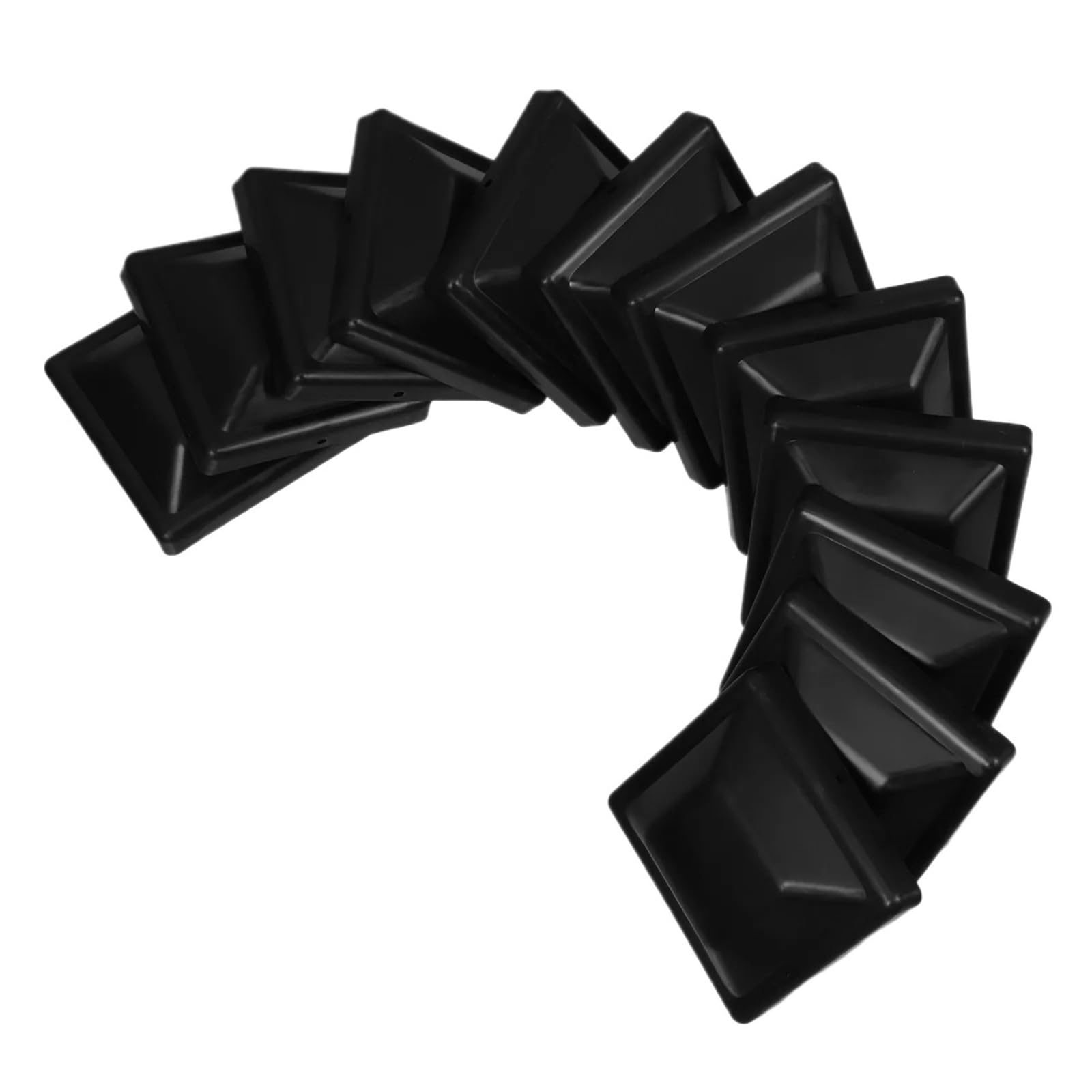 Irgvjifr Black Fence Posat Cap 12Pcs Post Caps For Outdoor Wooden Fence Posts Protective Pole Top Cover Versatile Size Fit Deck For Courtyard