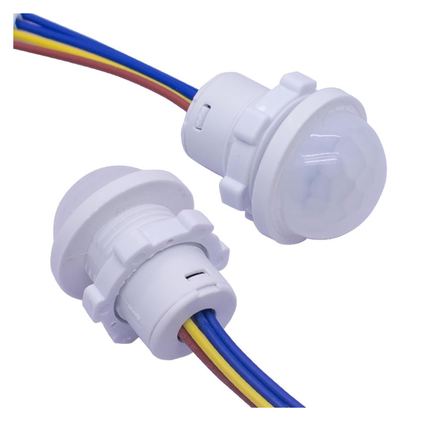 JJKKOZVQF 1PCS Human body sensor switch AC220V infrared concealed probe transmission corridor intelligent delay light and sound(AC110-240V Terminal)