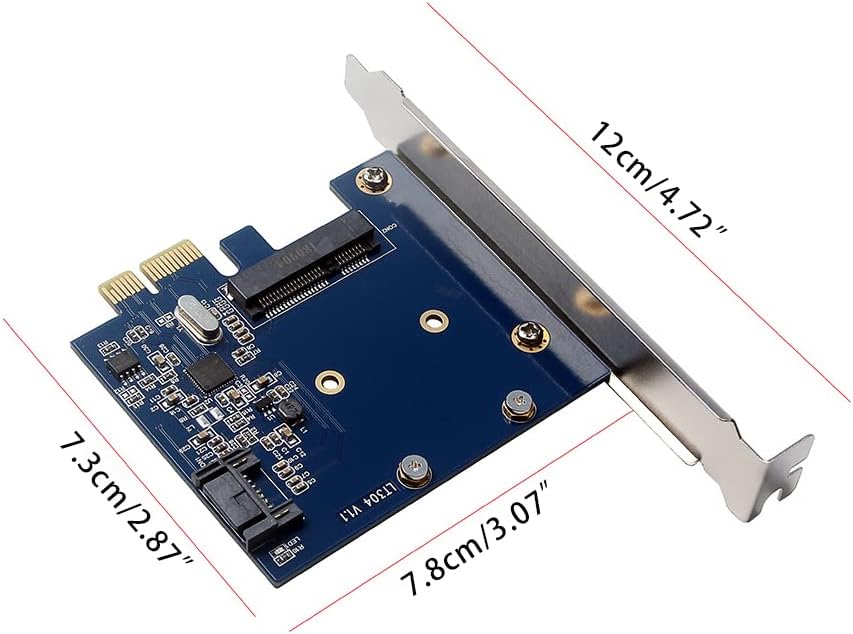 PCI-E 1X to 3.0 MSATA SSD Expansion Card Full Speed 6Gbps Transfer Expansion Hard Drive Adapter for Xp/Vista / 7 Msata Iii Ssd