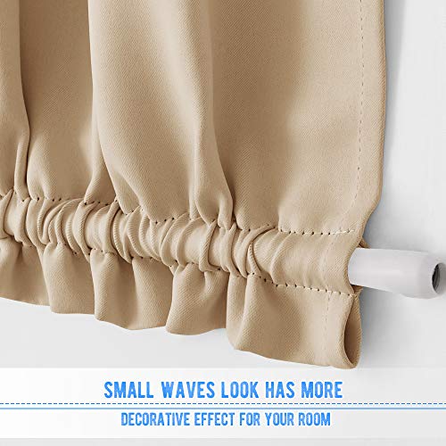 Nicetown Room Darkening Sidelight Door Panel - Window Treatment Thermal Insulated French Sliding Glass Door Curtain For Privacy (1 Panel, 25 Inches Wide X 72 Inches Long, Biscotti Beige) #TOP3