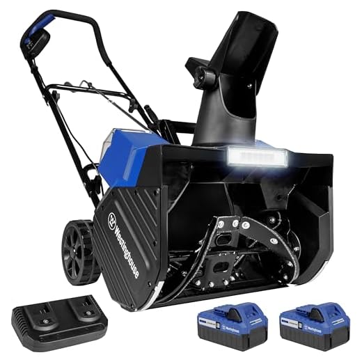 Westinghouse WSnow18 48V Cordless Snow Blower 18 Inch Kit, Steel Auger, LED Light, 1200W Brushless Motor, 25ft Throwing Distance, Plows 650lbs/min, Compatible with Snow Joe Batteries