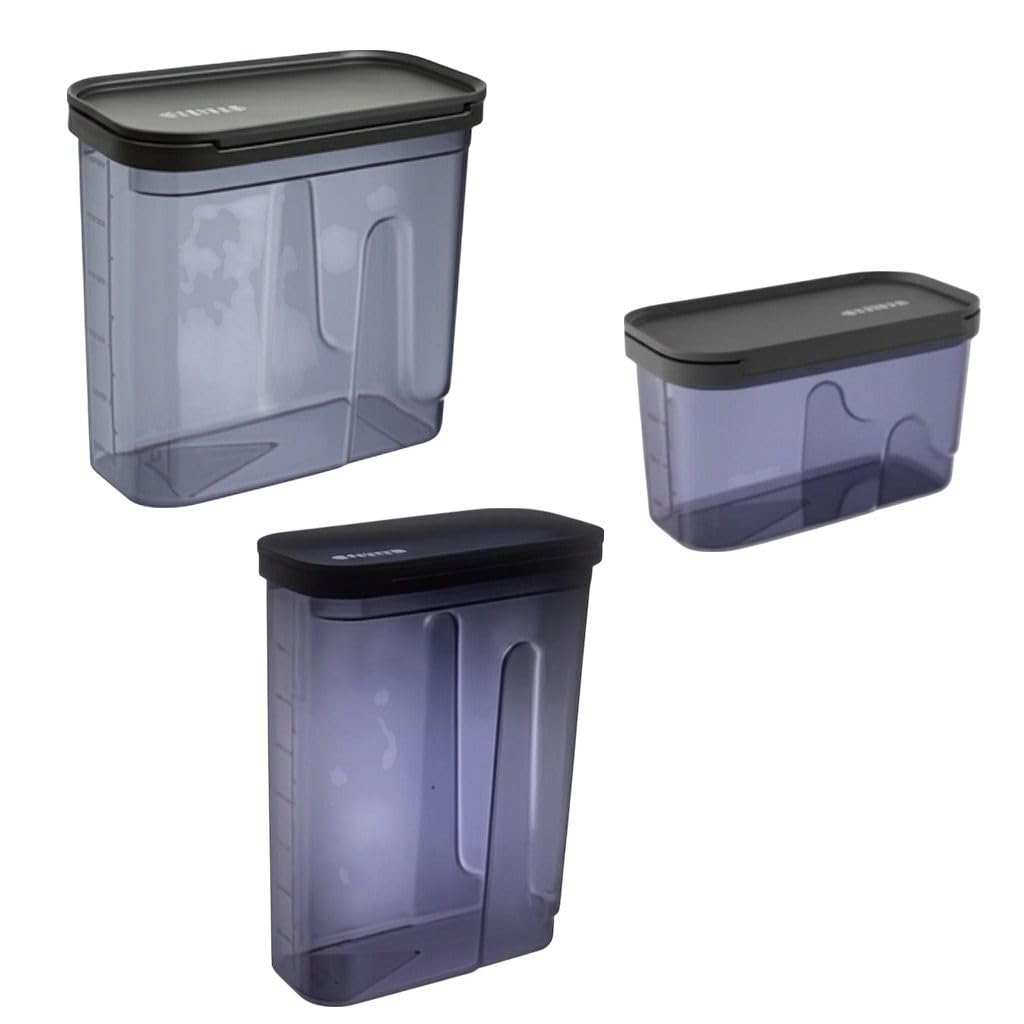 Kitchen Serisi Bakliyat & Deterjan Saklama Kabı 3'lü Set 1500 ml, 2800 ml, 4000 ml