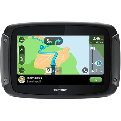 TomTom Rider 550 Motorcycle GPS Navigation Device, 4.3 Inch, with World Maps, Motorcycle Specific Winding and Hilly Roads, Updates via WiFi, Traffic and Speed Cams, Compatible with Siri and Google Now