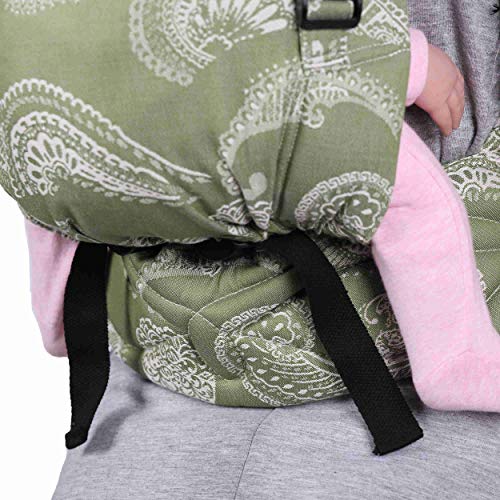 Schmusewolke FirstEdition Babydrager voor pasgeborenen en peuters, Caribbean Olivine Bio-katoen, babymaat 0-12 maanden… - Image 8