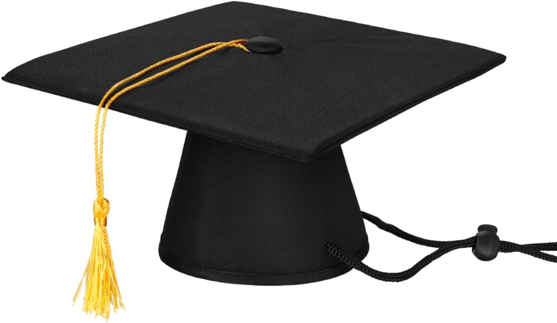 Dog Graduation Cap Small Puppy Graduation Hats with Yellow Tassel Costume for Dogs Cats Holiday Costume Accessory