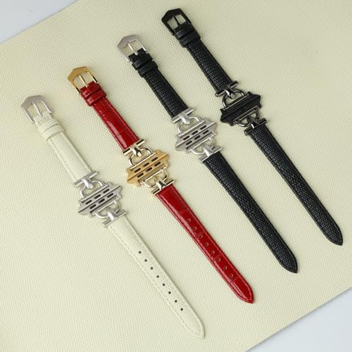 Image of Leather Band Compatible with Apple Watch Bands for Women, Dressy Fancy Strap for iWatch Series 11 /10 /9 /8 /7 /6 /5 /4 /3 /2 /1 /se /Ultra /Ultra 2(49mm 46mm 45mm 44mm 42mm,Milky White /Starlight)