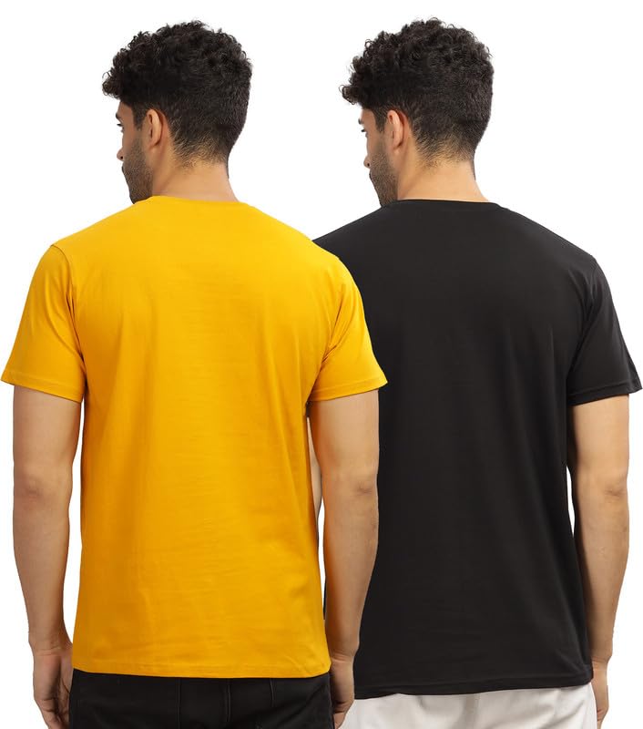 Image of XENOVAURBAN Unisex Regular Cotton Combo of 2 Solid Color Tshirt