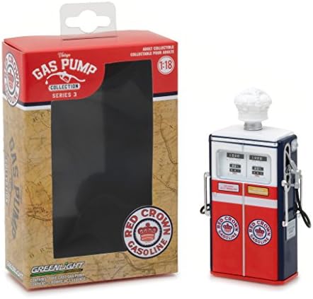 1954 Tokheim 350 Twin Gas Red Crown Gasoline Gas Pump Replica Vintage Gas Pump Series 3 1/18 Diecast Model by Greenlight 14030 C