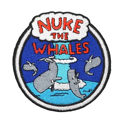 Two Set of Nuke The Wales Embroidered Appliques Patch with Hook and Loop Fastener Backing- Punk Style Tactical Crochet Badge Suitable for Vests,Jackets, Backpacks,and Clothing