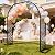 Vioranex Black Heavy Duty Galvanized Steel Garden Arch - 7 Feet Tall, Iron Trellis for Climbing Plants, Wedding Arch, Outdoor Patio Decor, 82.6" W x 92" H