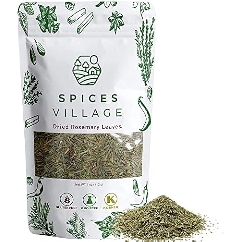 SPICES VILLAGE Dried Rosemary Leaves [ 4 oz ] Cover