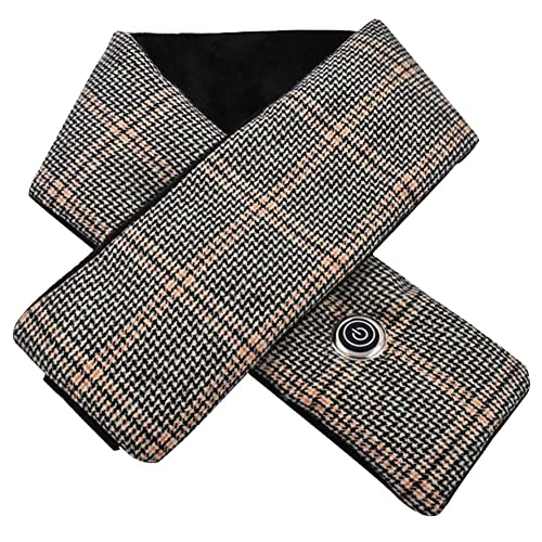 LuukUP USB beheizter Schal-Wärmeschal Nackenwärmer-Drei-Level Temperatur Control-für herbst Winter Outdoor Camping Wandern Skifahren (B) Cover