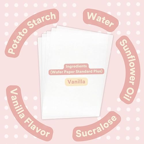 Miniatura 2 de Hojas de papel de oblea comestible imprimible de paper2eat (0.016 in - 25 hojasvainilla)