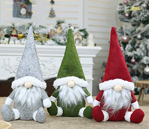 Farmhouse Winter Seasonal Holiday Decor Christmas Decorations - Gnome Sign with 3 Gnome Plush - 4 Piece Set (Gnome for The Holidays)