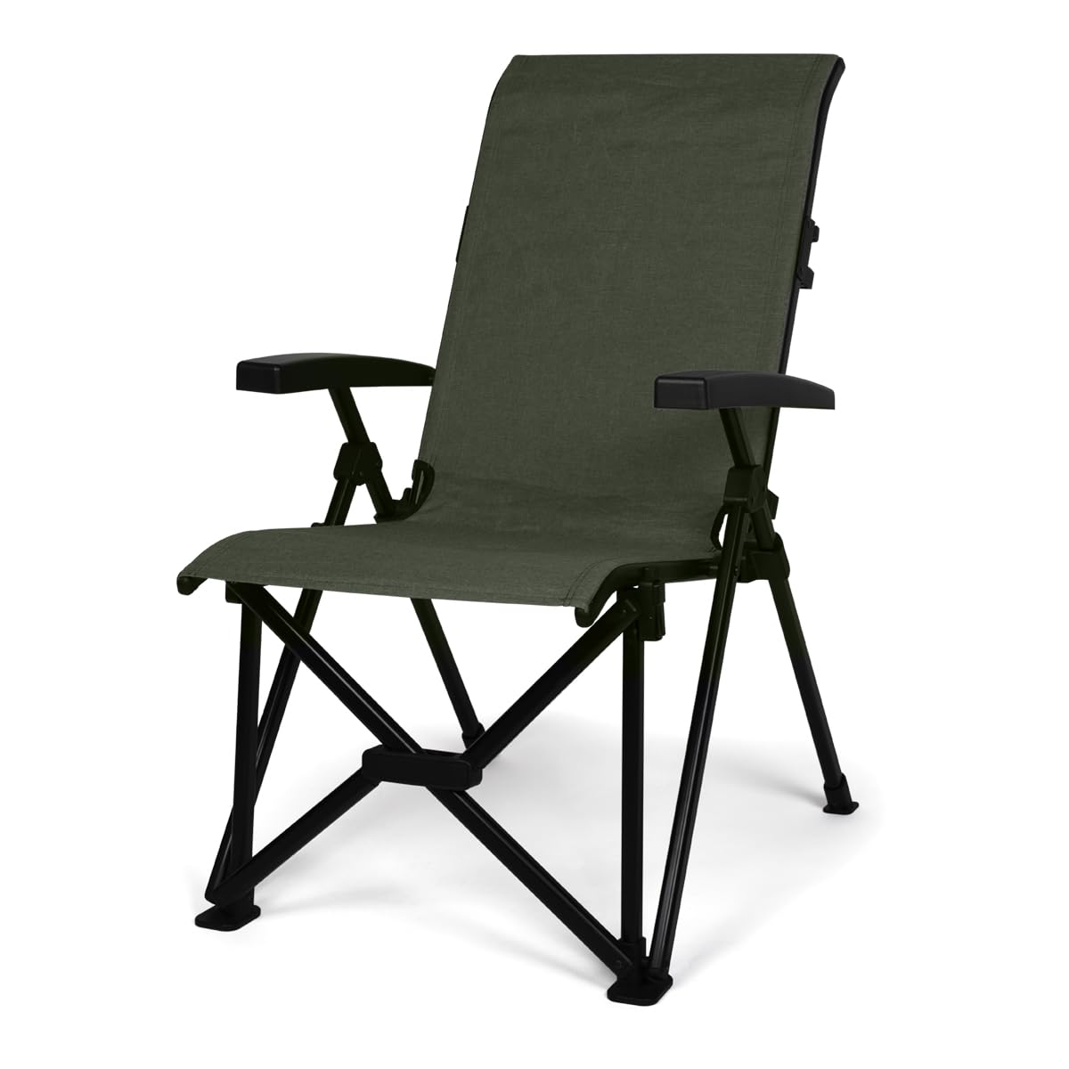 Kampa Meadow Reclining Camping Chair, Folding Outdoor Lounger with Cup Holder & Carry Bag, Portable Recliner Chair for Camping, Caravan, Garden & Festival Use, 120kg Capacity