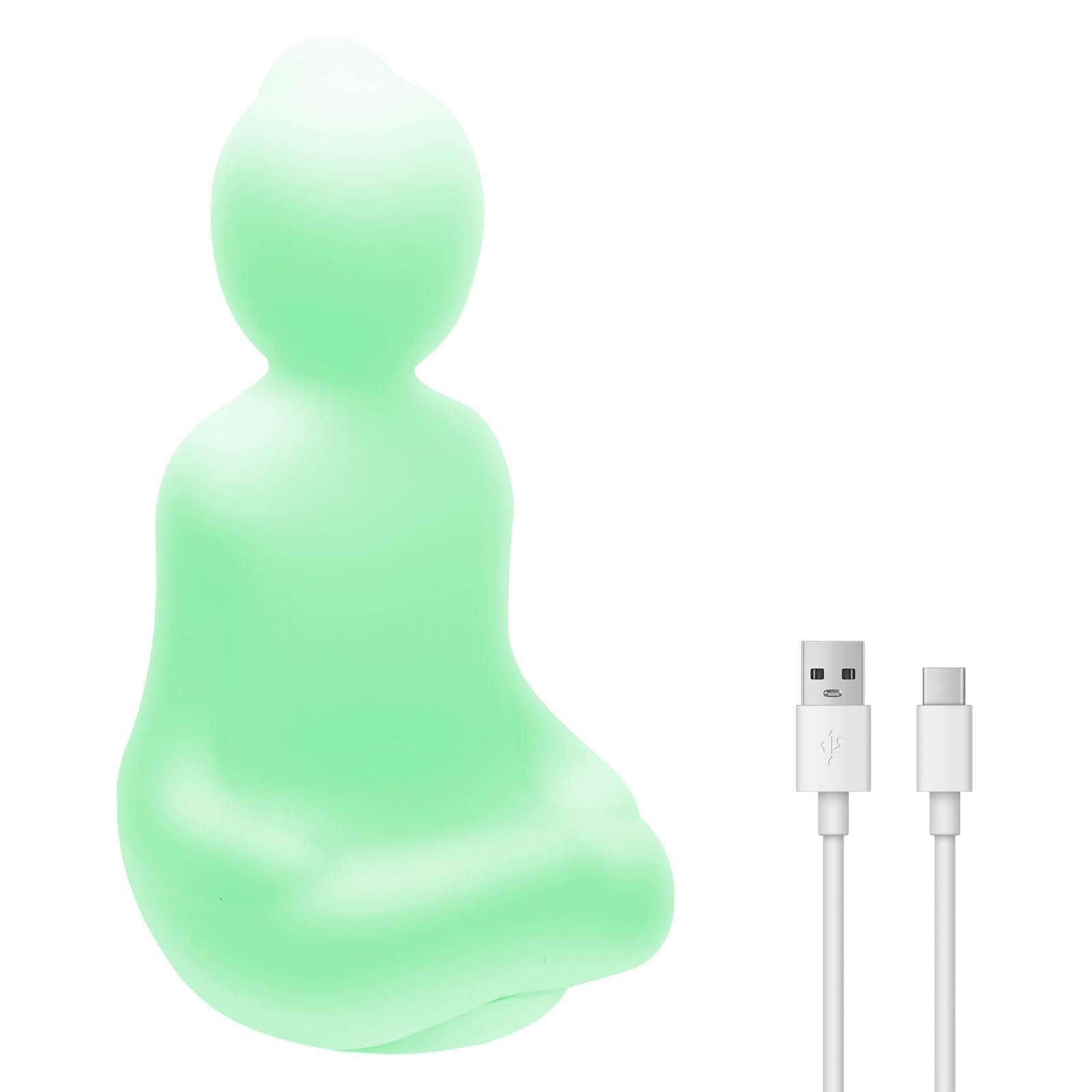 Breathing Buddha Light,Guided Visual Meditation Tool for Mindfulness, Silicone Mindfulness Aid Mood Lamp,3 Color Breathing Mode Tool for Stress & Anxiety Relief