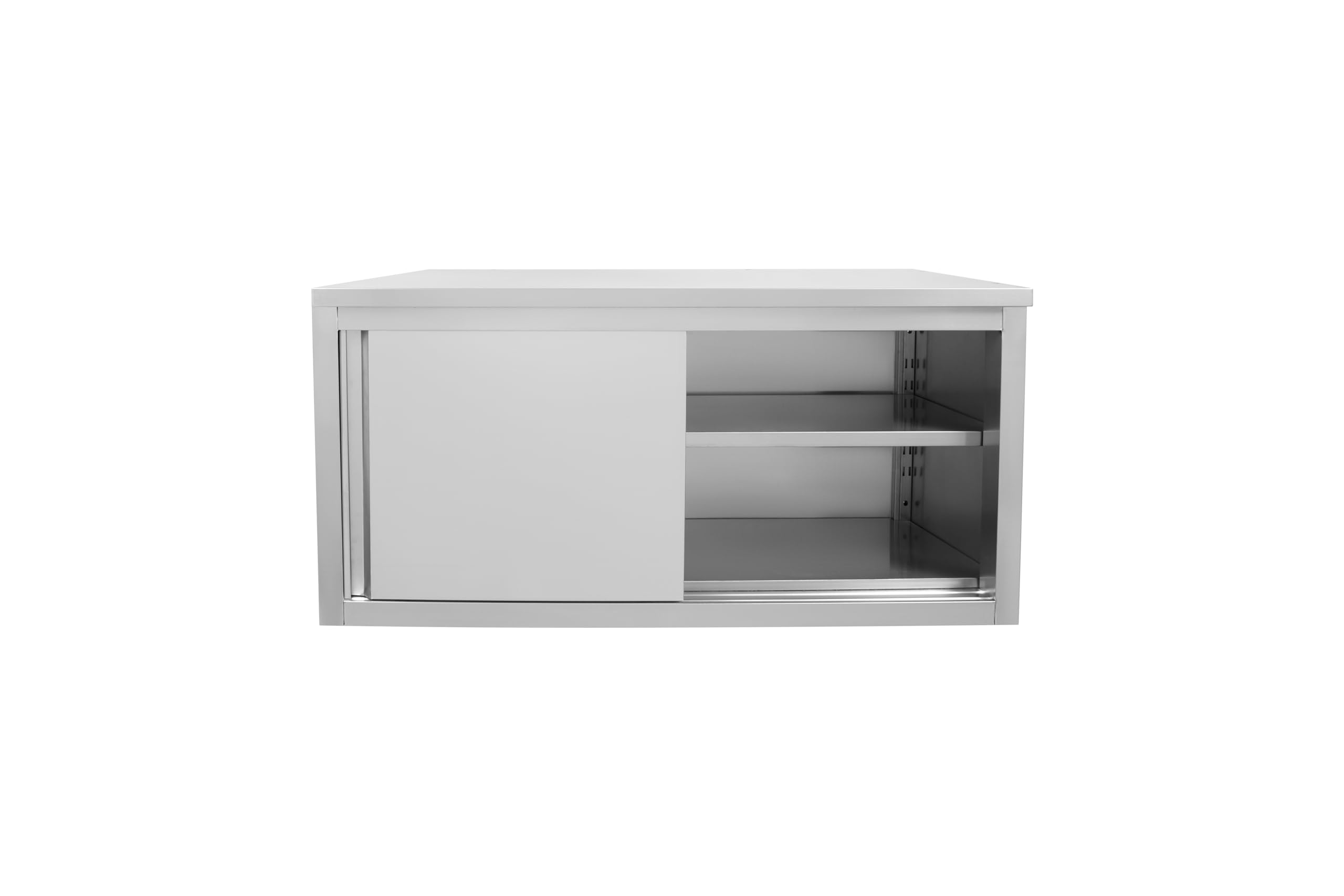 METRO Professional Armadio pensile per cucine professionali GWCB1140, acciaio inox, 140 x 40 x 65 cm, con 2 porte scorrevoli, argento