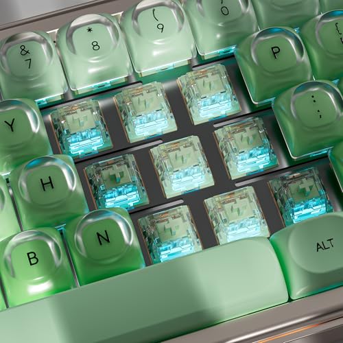 Image of ZhouWang Jasmine Green Switch,3 Pin Replacement Pre-Lubricated Dustproof Clicky Keyboards Switch,Suitable clickers for 3D Prints and MX Mechanical Keyboard(108Pcs)