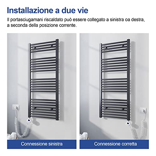 Meykoers Scaldasalviette Elettrico Bagno 70x40 cm