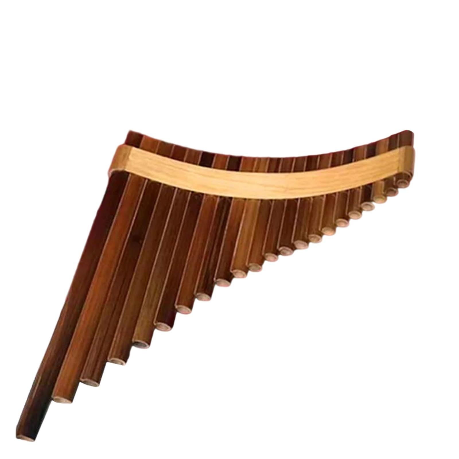 Professionelles Panflöten Blasinstrument Professionelle Panflöte Aus Bambus Mit 22 Röhren Gebogenes Rohr Handgefertigtes Instrument Mit Aluminiumlegierungsbox(Right Hand,G)