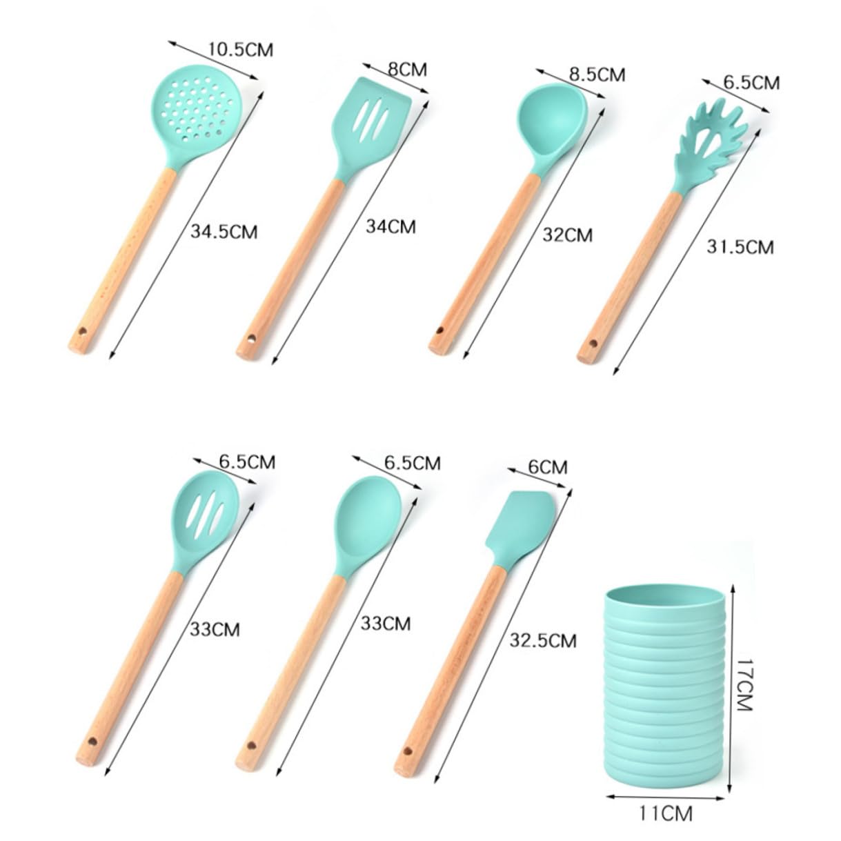 Cabilock Casseroles avec Manche Bois Ustensiles de Cuisine Accessoires Simples Ménagers