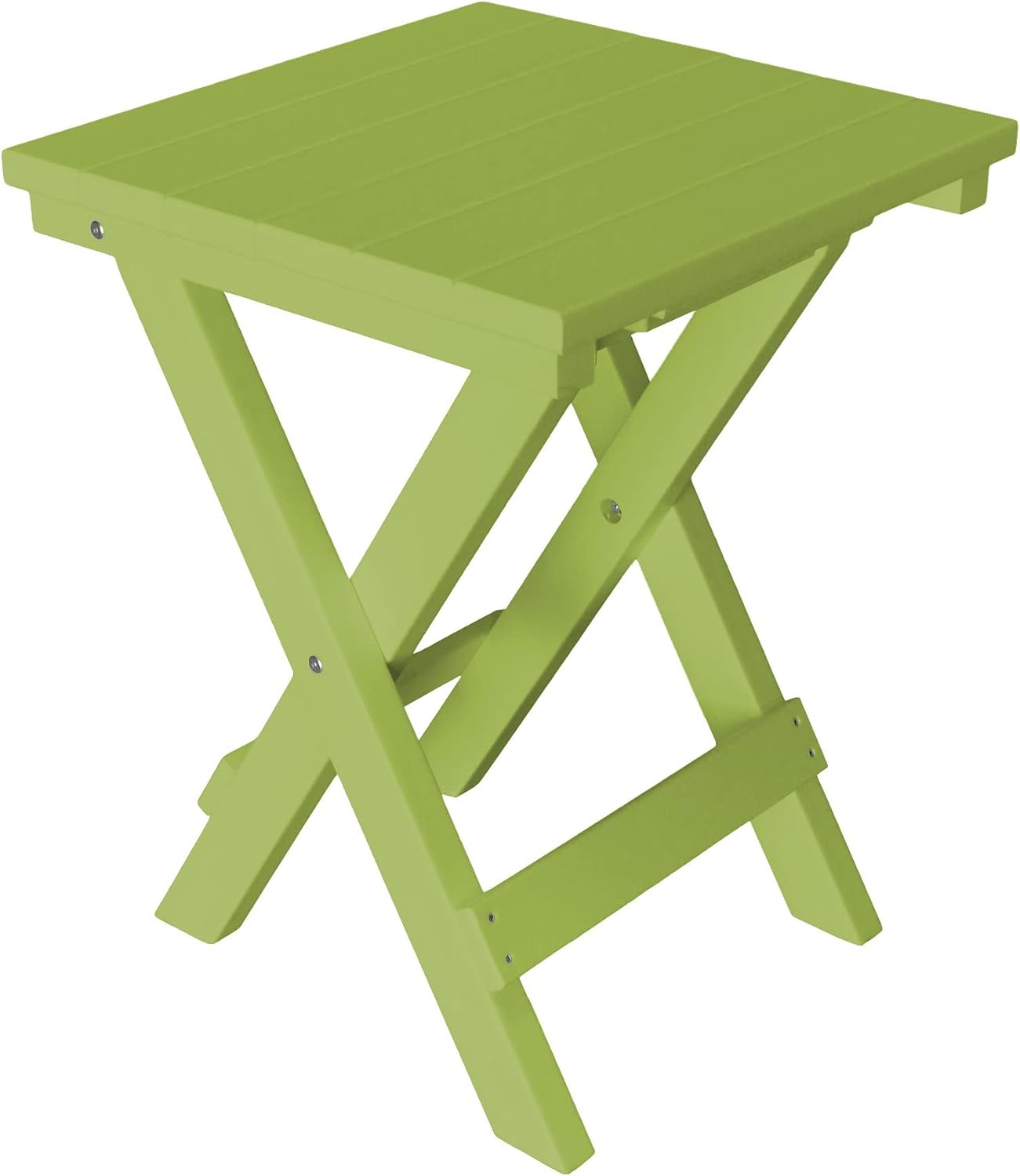 Furniture Barn USA Poly Lumber Coronado Square Folding Bistro Table, Aruba Blue