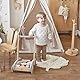 Speedy Monkey Lauflernwagen mit Bausteinen und Bremssystem für mehr Sicherheit 34,9x24,9x40cm bunt, Holz Spielzeug für Kinder, Liebevolle Details- tolle Geschenkidee