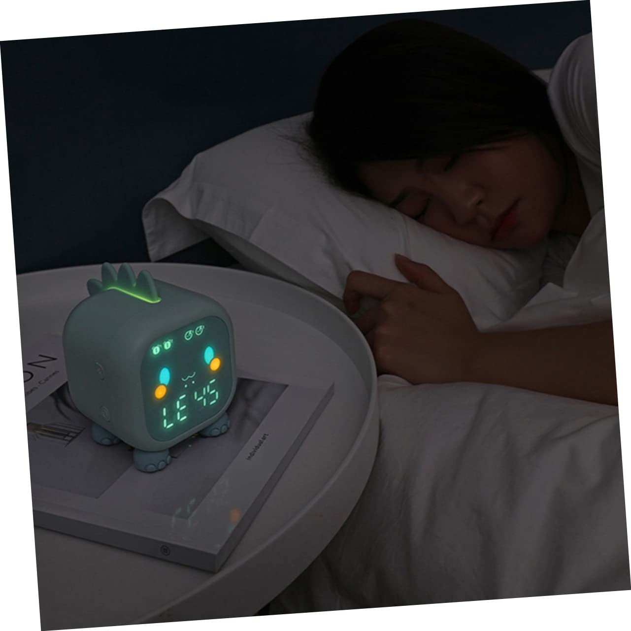 Grüner Elektronischer Kinderwecker in Drachenform aus Kunststoff 1 Stück