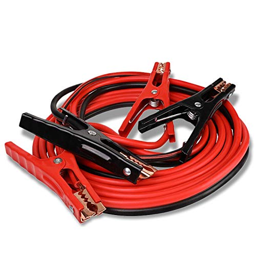 Heavy Duty (16ft 6 Gauge, Copper Wire) Battery Jumper Cables Jump Start Booster Kit works with Universal Vehicle Car SUV Pickup Truck