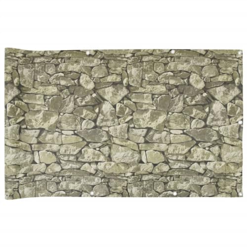 Preisvergleich Produktbild vidaXL Garten-Sichtschutz Steinoptik Grau 1000x120 cm PVC