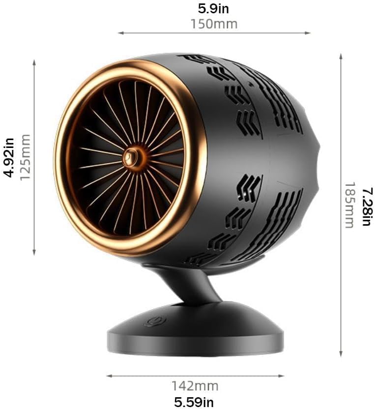 Image of 4000mAh High Speed ๐๐๐๐ก๐๐ซ๐ ๐๐๐๐ฅ๐ Table Fan for Home, ๐๐ฌ๐๐ข๐ฅ๐ฅ๐๐ญ๐ข๐ง๐ ๐๐๐ง with ๐๐๐ ๐๐ข๐ ๐ก๐ญ | ๐๐๐ ๐๐๐ซ๐ฌ๐จ๐ง๐๐ฅ Fan, ๐ ๐๐ฉ๐๐๐ (T - Black)