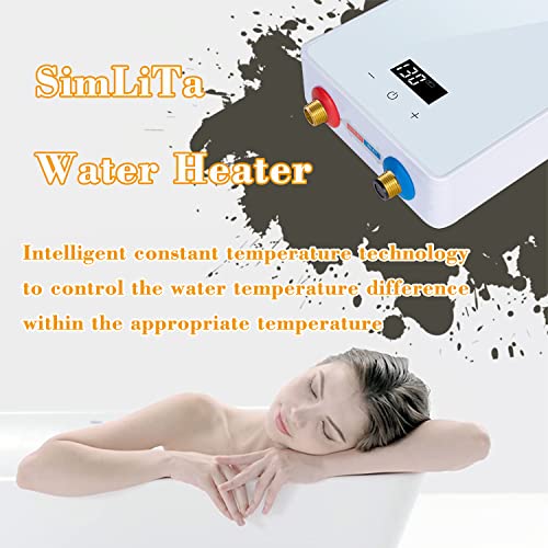 Electric Tankless Water Heater, 6.5Kw 240V On-Demand Hot Water Heater For Shower, Instant Water Heater Digital Display,Point-Of-Use Endless 1.6 Gpm For Kitchen Washing Hand Washing Shower Bathroom #TOP5