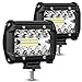 Foco de Coche LED, EKLAMP Focos LED Tractor 120W 12000LM Faros Trabajo LED 12V, Barra LED IP68, Luz Trabajo LED, Faro LED 4x4, Luz de Niebla para Coche, SUV, UTV, ATV, Off-Road, Moto Blanco (2PCS)