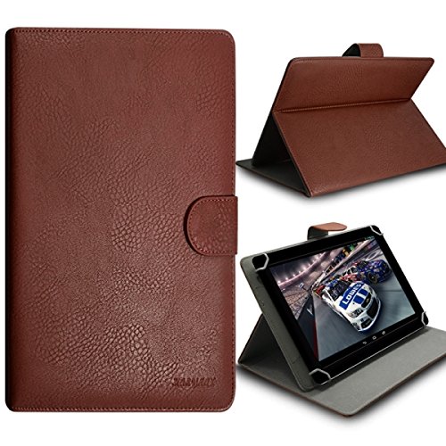 KARYLAX 'Seluxion – Funda universal M – Funda con tapa y soporte marrón para Tablet LG G Pad...