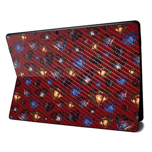 Image of MightySkins Carbon Fiber Skin for Microsoft Surface Pro X - Diamond Galaxy | Textured Carbon Fiber Finish | Easy to Apply, Remove, and Change Styles | Made in The USA