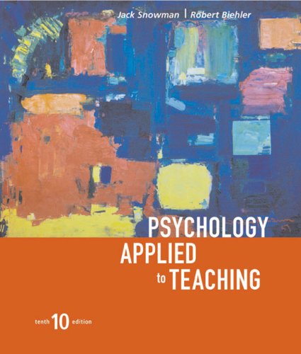 Psychology Applied to Teaching: Jack Snowman: 9780618192663: Amazon.com ...