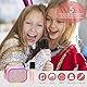 Misilmp Karaoke Maschine für Kinder, Bluetooth-Lautsprecher Karaoke mit Kabellosem Mikrofon Musik-Player LED-Lichtern und Spielzeug mit Stimmwechseleffekt Geschenke für Mädchen und Jungen (Rosa)