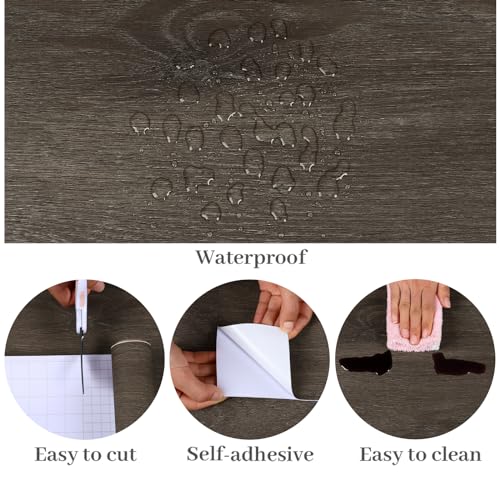 Papel tapiz autoadhesivo de madera sintética para mesas de cocina 7