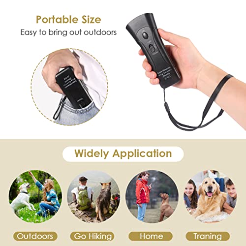 Anti Barking Control Device, Dual Sensor Ultrasonic Anti Barking Device Dog Bark Deterrent With 3 Modes And Led Light, Dog Barking Control Devices Dog Training Tools, Safe For Human & Dogs, Up To 33Ft #TOP7