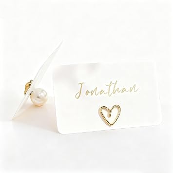 Place Card Holders Price Tag Holder Food Labels for Party Name Cards for Table Setting Dessert Tags Miniature Holder Heart, 12 Pcs