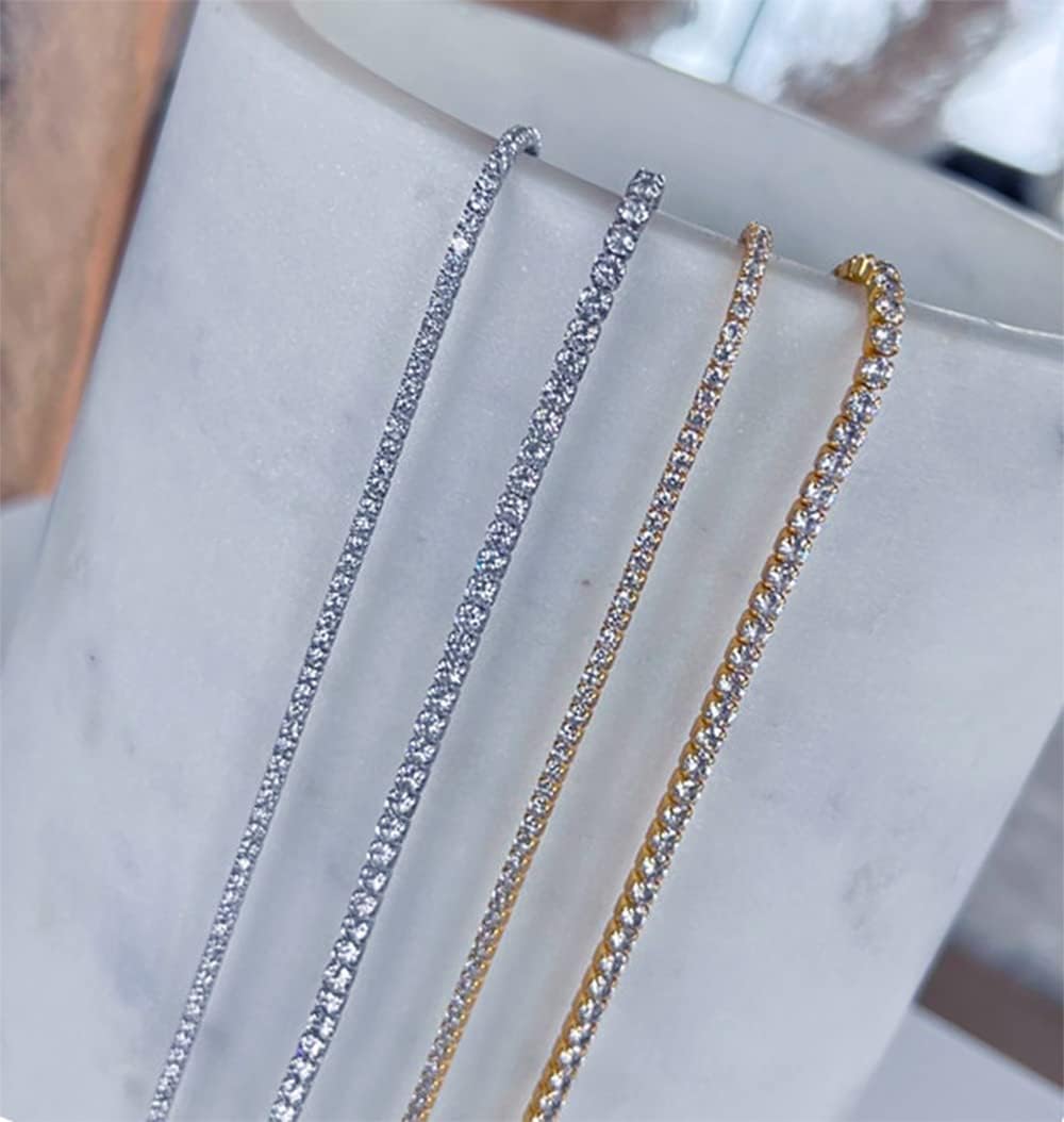 2pcs Diamond Choker Clear Crystal Women Rhinestone Necklace Sparkling Gift Jewelry - Image 6