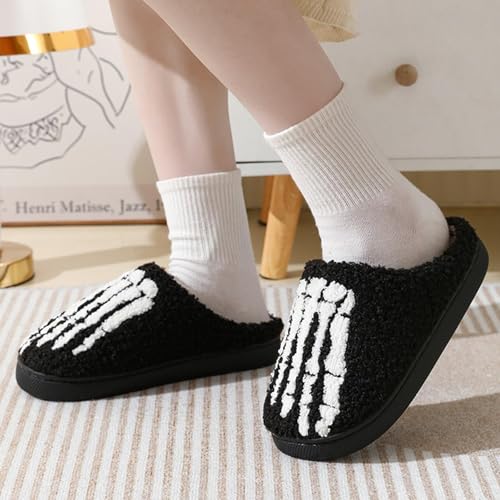 Halloween Funny Slippers for Women Men Cute Fuzzy slippers Plush Warm Comfort Light Weight Couple Shoes4