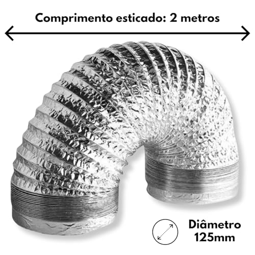 Kit Com 3 Itens para instalação de Coifa com grade de saída móvel (Auto Fechante) + duto flexível em