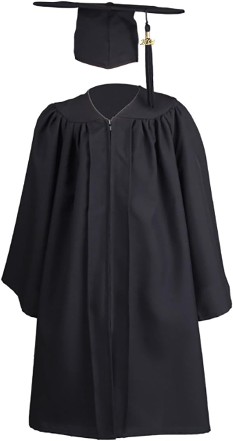 GenericChildren Graduation Cap and Gown Outfit for Kids Toddler Color Boys Girls Suit Kindergarten Children Graduation Bachelor Stage Performance Gown With Hat