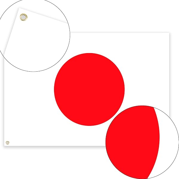 Drapeau Japonais 150x90cm - Grand Drapeau du Japon en Polyester Avec œillets en Métal - Fête de Célébration de la Coupe du Monde à l'extérieur et- 5 x 3ft - 3