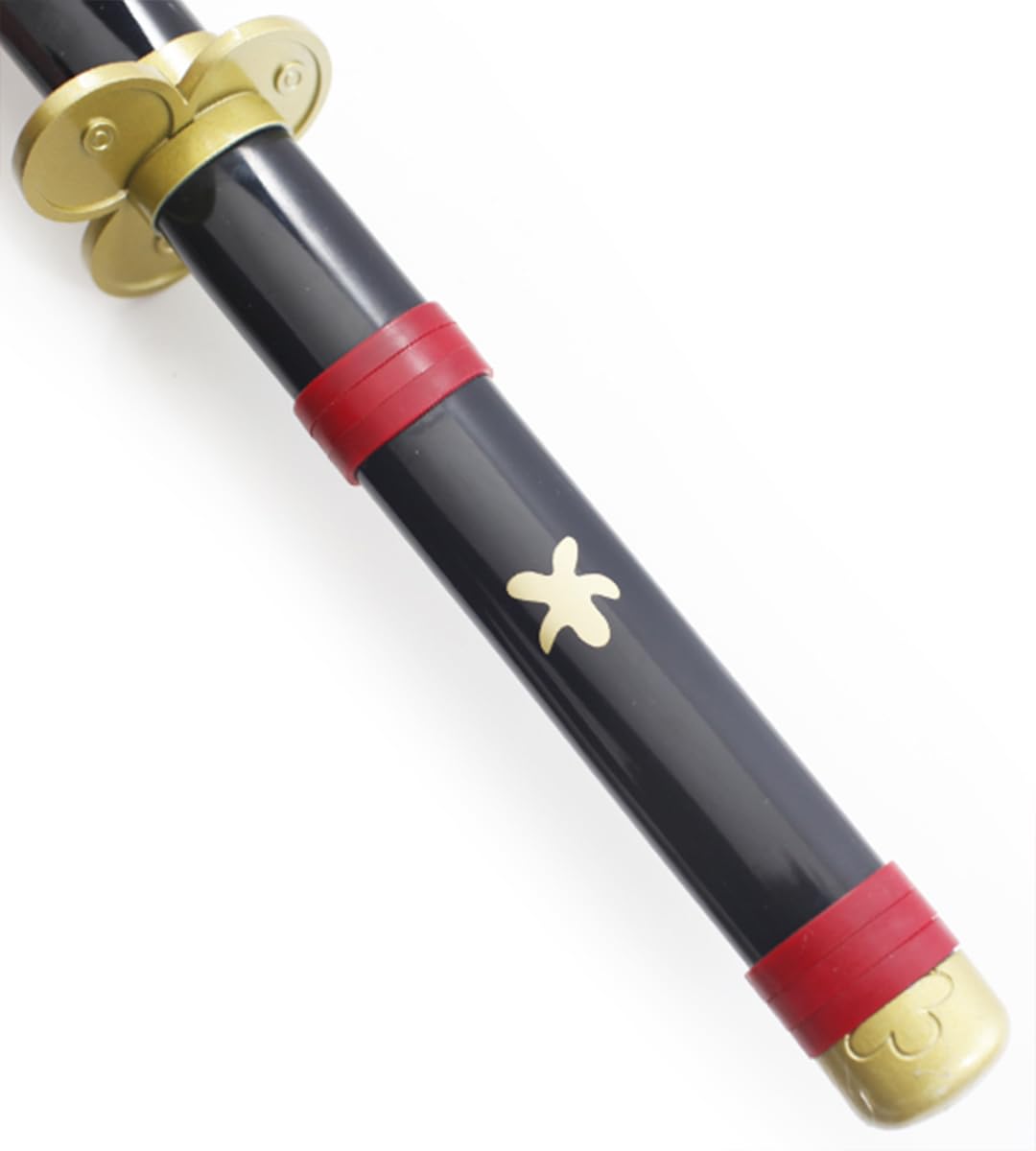 One Piece Katana Enma en Bois - Sabre Zoro Black Edition - Meito Katana avec Support et Ceinturon Noir Porte-Épée
