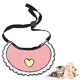 [Patrón lindo]: este pañuelo para mascotas con corazón, que hace que tu mascota se vea adorable y atractiva.